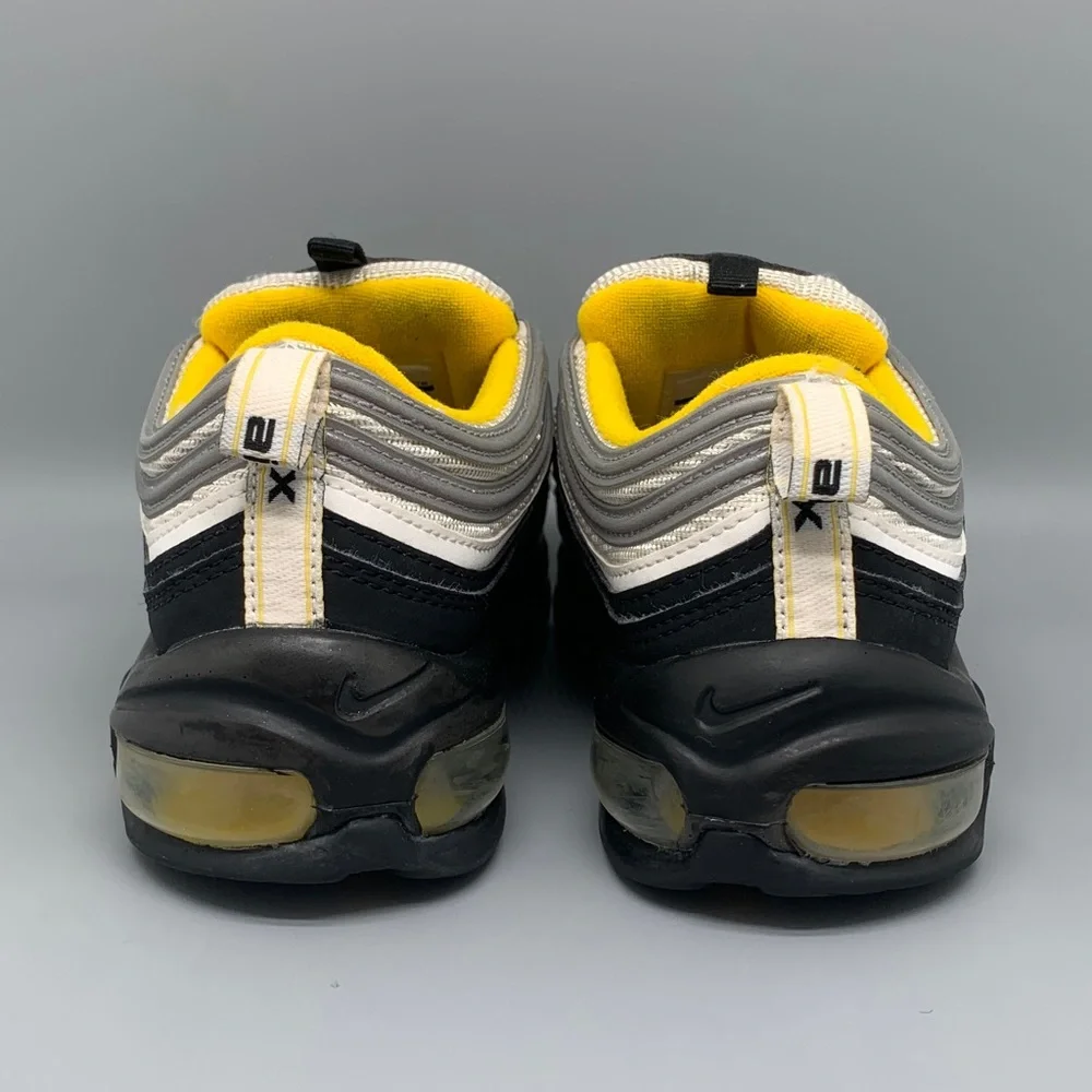 Nike Air Max 97 Black Yellow Running Shoes 921522-005 Men’s Sz 6Y Women's Sz 7.5